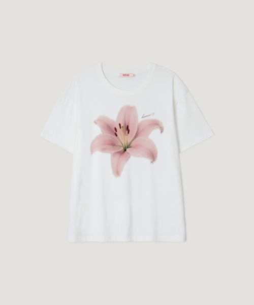 HEEARI(ヒアリー)の「フラワープリンティングオーバーサイズTシャツ_ピンクフラワー(Tシャツ/カットソー・レディース・その他・FREE)」の6枚目の写真