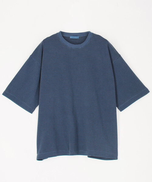FREAK'S STORE(フリークスストア)の「ピグメント加工 ピンボーダー リラックスフィットTシャツ(Tシャツ/カットソー・メンズ・チャコールグレー/ブルー/ブラウン・LARGE/MEDIUM)」の20枚目の写真