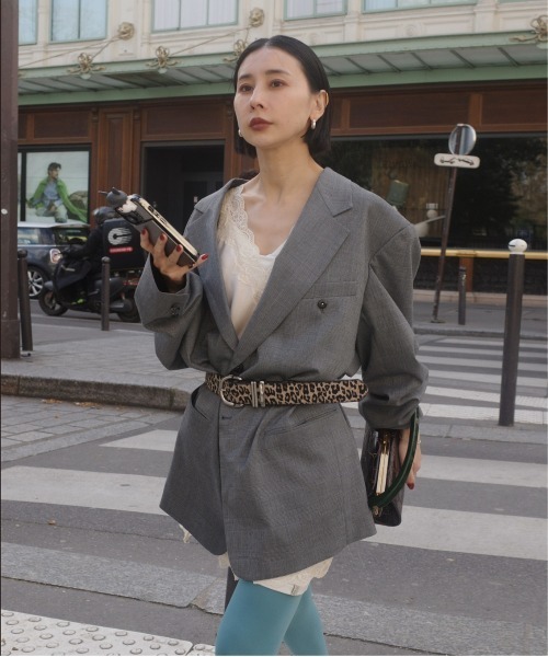 Ameri(アメリ)の「BOLD BUCKLE WIDE BELT(ベルト・レディース・マルチ/ブラウン/ブラック・FREE)」の12枚目の写真