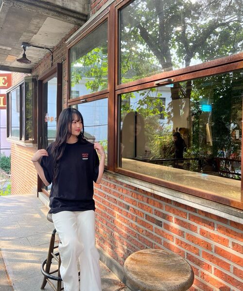 URBANAGE(アーバンエイジ)の「PEACH MODE オーバー半袖ブラック(Tシャツ/カットソー・レディース・その他・MEDIUM/LARGE)」の16枚目の写真