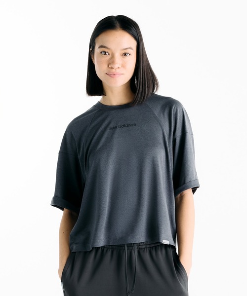 NEW BALANCE(ニューバランス)の「NBロゴTシャツ(Tシャツ/カットソー・レディース・ブルーグレー/ライトピンク/ライトブラウン・X-LARGE/LARGE/MEDIUM/SMALL)」の2枚目の写真