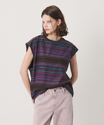 ＜CGS.＞マルチ ボーダー ノースリーブ Tシャツ
