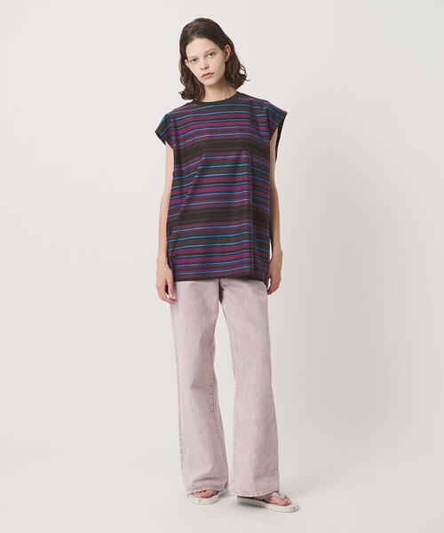 California General Store（California General Store）の「＜CGS.＞マルチ ボーダー ノースリーブ Tシャツ（Tシャツ/カットソー・メンズ・ダークグレー・S/M/L）」の7枚目の写真