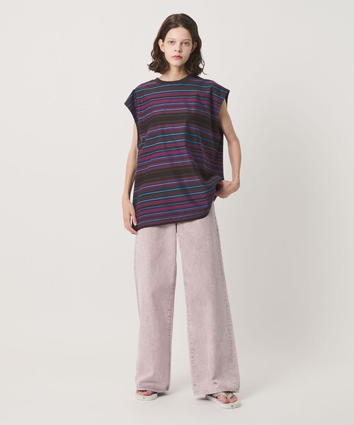 California General Store（California General Store）の「＜CGS.＞マルチ ボーダー ノースリーブ Tシャツ（Tシャツ/カットソー・メンズ・ダークグレー・S/M/L）」の8枚目の写真