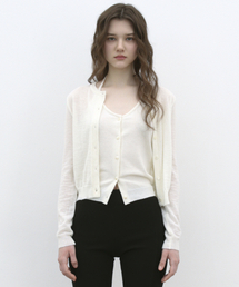 MOHAIR BASIC CARDIGAN - IVORY