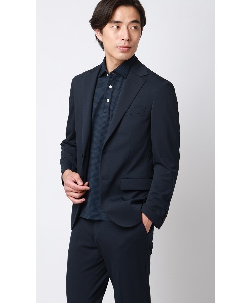 AOYAMA(アオヤマ)の「スタイリッシュジャケット【涼】【秒乾】【#すごジャケ】【セットアップ着用可】(スーツジャケット・メンズ・ネイビー/チャコールグレー・L/M)」の2枚目の写真