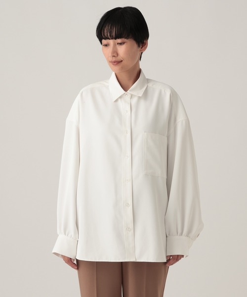 Elura(エルーラ)の「汗ジミ軽減レギュラーシャツ/912421(シャツ/ブラウス・レディース・ネイビー/ブルー/チャコールグレー/オフホワイト・FREE)」の21枚目の写真