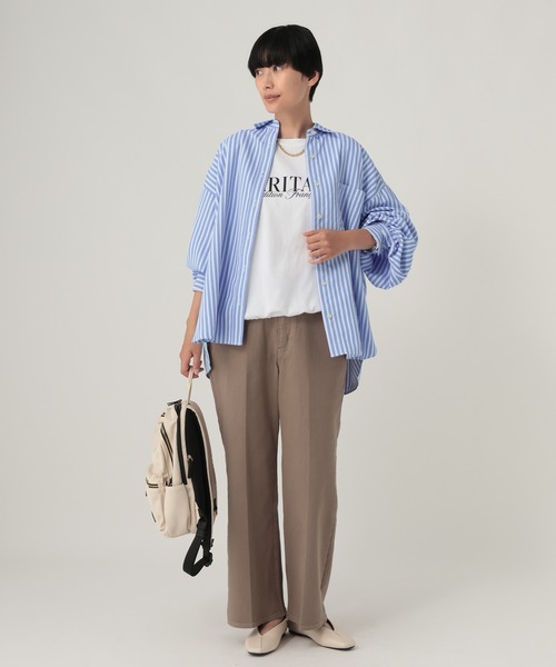 Elura(エルーラ)の「汗ジミ軽減レギュラーシャツ/912421(シャツ/ブラウス・レディース・ネイビー/ブルー/チャコールグレー/オフホワイト・FREE)」の15枚目の写真