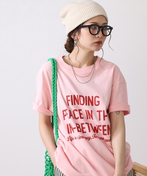 RME.(アールエムイー)の「ロゴカジュアルTシャツ 半袖(Tシャツ/カットソー・レディース・ネイビー/ピンク/ホワイト/レッド・S/M/L)」の14枚目の写真