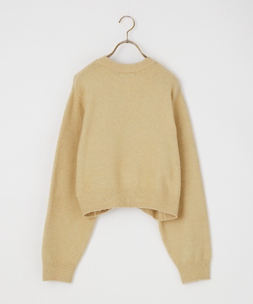 FRED PERRY（フレッドペリー）の「【WEB先行予約】[FRED PERRY/フレッドペリー] 別注 ワンポイントロゴ刺繍 クロップド丈 シャギーニットプルオーバー（ニット/セーター・レディース・オートミール/サックスブルー/チャコール・8/10）」の21枚目の写真