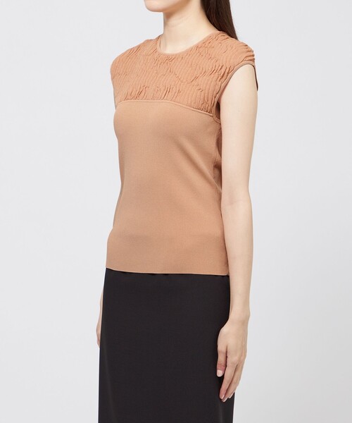 EPOCA(エポカ)の「レーヨンストレッチ ノースリーブニットプルオーバー(Tシャツ/カットソー・レディース・ピンク系その他2/ホワイト/ブラウン系その他5・40)」の9枚目の写真