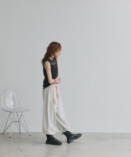 ad thie(アドティエ)の「プチハイネック レース リブ タンクトップ(Tシャツ/カットソー・レディース・ブラック/オフホワイト・LARGE/MEDIUM)」の17枚目の写真