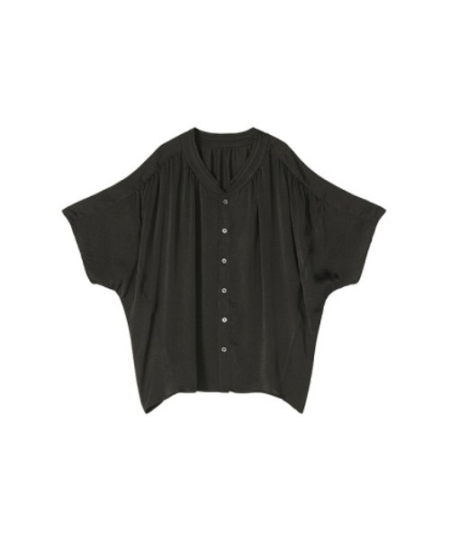 ZUCCa(ズッカ)の「SOFT PE SATIN / シャツ(シャツ/ブラウス・レディース・カーキ/ブラック/ホワイト・M size)」の2枚目の写真