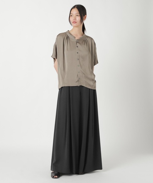 ZUCCa(ズッカ)の「SOFT PE SATIN / シャツ(シャツ/ブラウス・レディース・カーキ・M size)」の5枚目の写真