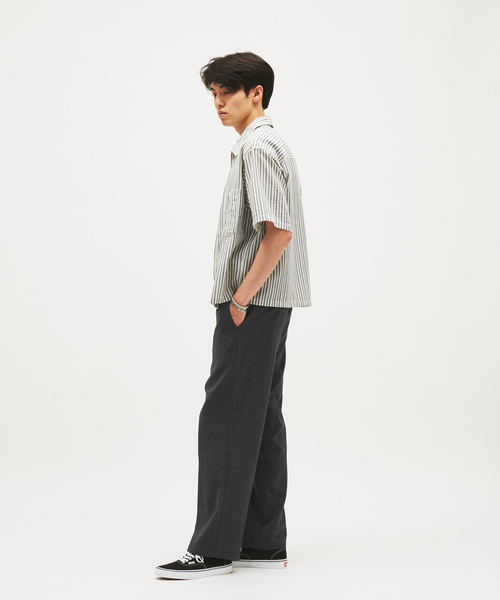 JOURNAL STANDARD(ジャーナルスタンダード)の「ストライプ サッカー ジップ シャツ(シャツ/ブラウス・メンズ・ダークブルー/ホワイト・LARGE/MEDIUM)」の4枚目の写真