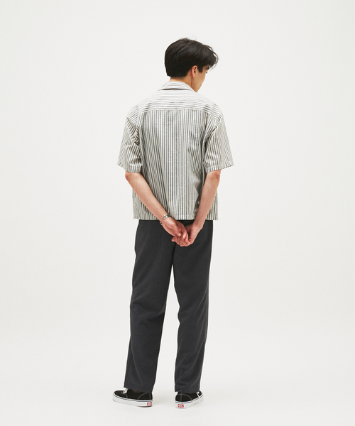 JOURNAL STANDARD(ジャーナルスタンダード)の「ストライプ サッカー ジップ シャツ(シャツ/ブラウス・メンズ・ダークブルー/ホワイト・LARGE/MEDIUM)」の5枚目の写真