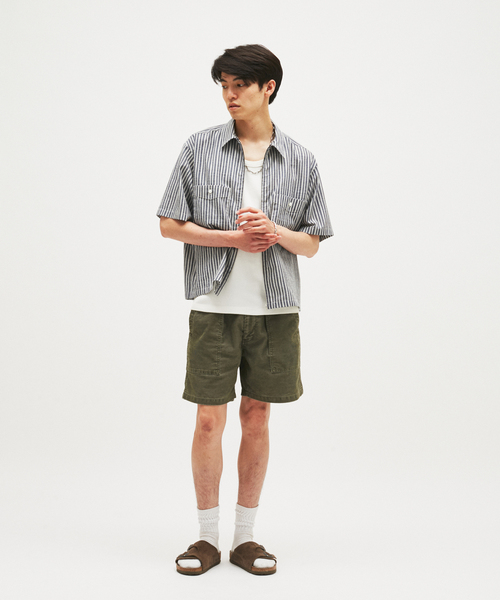 JOURNAL STANDARD(ジャーナルスタンダード)の「ストライプ サッカー ジップ シャツ(シャツ/ブラウス・メンズ・ダークブルー/ホワイト・LARGE/MEDIUM)」の10枚目の写真