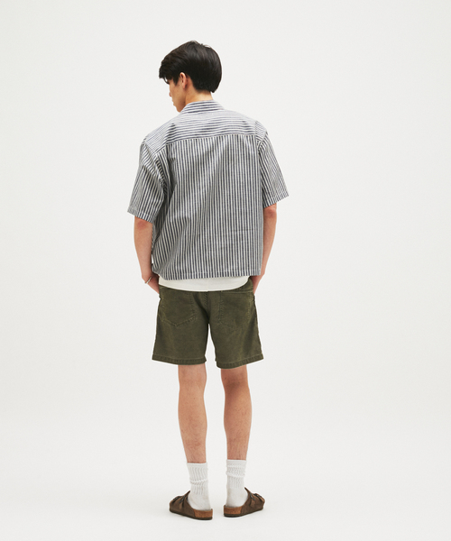 JOURNAL STANDARD(ジャーナルスタンダード)の「ストライプ サッカー ジップ シャツ(シャツ/ブラウス・メンズ・ダークブルー/ホワイト・LARGE/MEDIUM)」の12枚目の写真