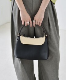 quaranciel: バイカラー コンビ スクエア 2way ショルダー バッグ