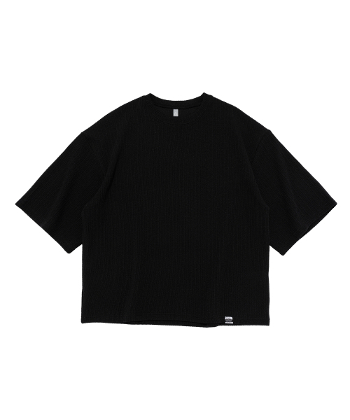 CARGOBROS(カーゴブロス)の「ACS オーバーボックス半袖ニット (ブラック)(Tシャツ/カットソー・メンズ・その他・FREE)」の1枚目の写真