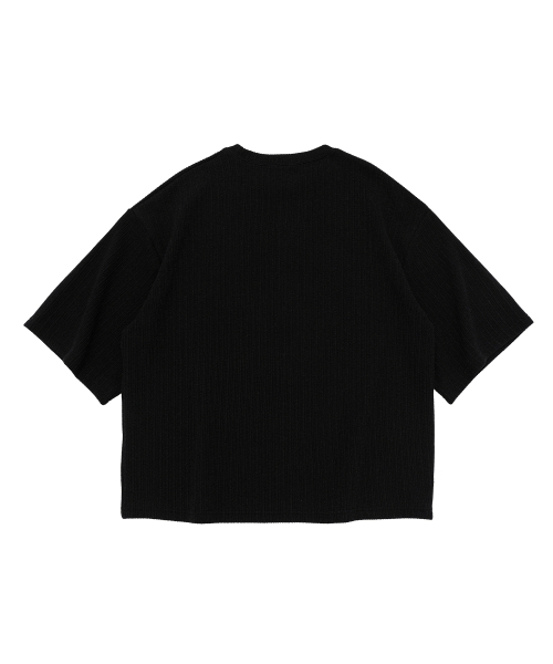 CARGOBROS(カーゴブロス)の「ACS オーバーボックス半袖ニット (ブラック)(Tシャツ/カットソー・メンズ・その他・FREE)」の2枚目の写真