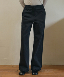 Twill layered wide pants_Black(O25-PT11)