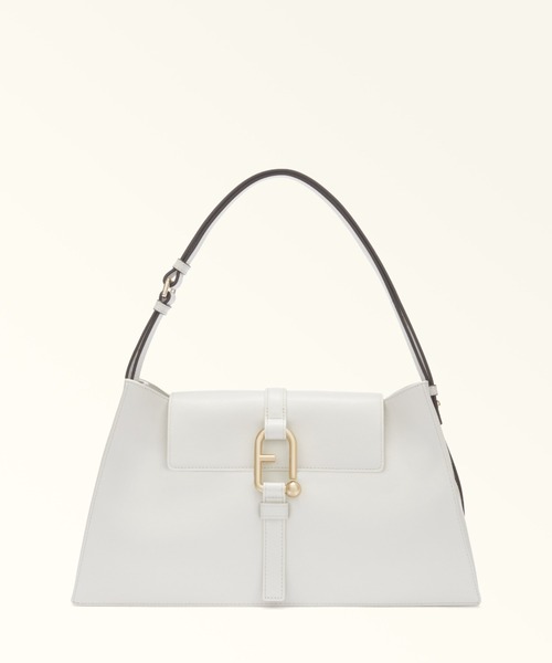 FURLA(フルラ)の「フルラ ヌヴォラ (Furla Nuvola) ショルダーバッグ L(ハンドバッグ・レディース・グレイッシュベージュ/ホワイト/ブラック・ONE SIZE)」の1枚目の写真