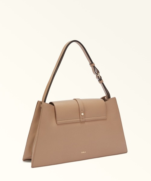 FURLA(フルラ)の「フルラ ヌヴォラ (Furla Nuvola) ショルダーバッグ L(ハンドバッグ・レディース・グレイッシュベージュ/ホワイト/ブラック・ONE SIZE)」の4枚目の写真