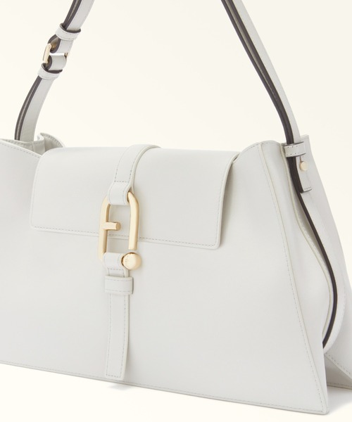 FURLA(フルラ)の「フルラ ヌヴォラ (Furla Nuvola) ショルダーバッグ L(ハンドバッグ・レディース・グレイッシュベージュ/ホワイト/ブラック・ONE SIZE)」の10枚目の写真