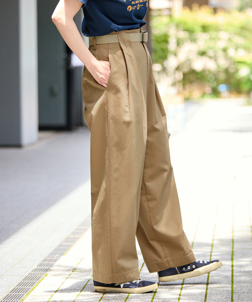 B.C STOCK(ベーセーストック)の「ウォッシャブル / 接触冷感 / アイスセルチノWタックチノ(チノパンツ・レディース・ブラック/ベージュ/ピンク系その他・MEDIUM/SMALL)」の14枚目の写真