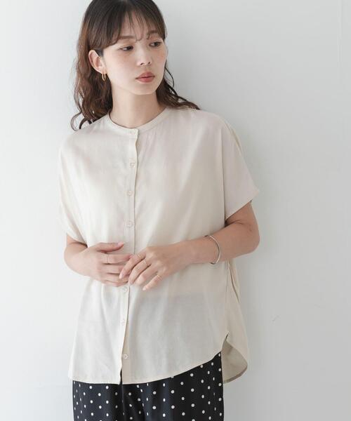 URBAN RESEARCH Sonny Label(アーバンリサーチサニーレーベル)の「リネン混コクーンフレンチブラウス(シャツ/ブラウス・レディース・ホワイト系その他/ブラック/ブルー・FREE)」の4枚目の写真