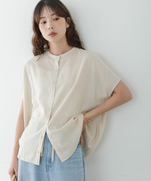 URBAN RESEARCH Sonny Label(アーバンリサーチサニーレーベル)の「リネン混コクーンフレンチブラウス(シャツ/ブラウス・レディース・ホワイト系その他/ブラック/ブルー・FREE)」の9枚目の写真
