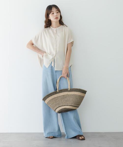 URBAN RESEARCH Sonny Label(アーバンリサーチサニーレーベル)の「リネン混コクーンフレンチブラウス(シャツ/ブラウス・レディース・ホワイト系その他/ブラック/ブルー・FREE)」の10枚目の写真