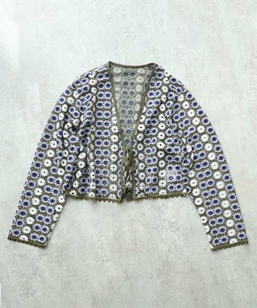 yuni(ユニ )の「多色flower lace cardigan jacket(シャツ/ブラウス・レディース・ブラック/グリーン・FREE)」の2枚目の写真
