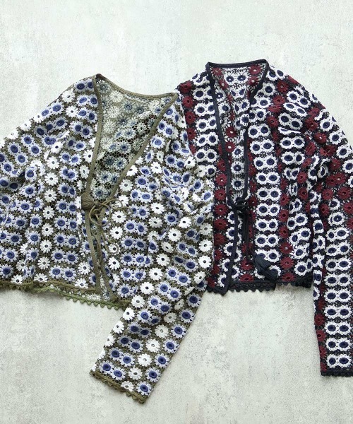 yuni(ユニ )の「多色flower lace cardigan jacket(シャツ/ブラウス・レディース・ブラック/グリーン・FREE)」の4枚目の写真