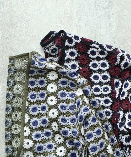 yuni(ユニ )の「多色flower lace cardigan jacket(シャツ/ブラウス・レディース・ブラック/グリーン・FREE)」の6枚目の写真