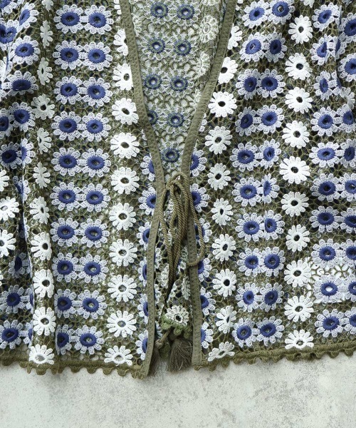yuni(ユニ )の「多色flower lace cardigan jacket(シャツ/ブラウス・レディース・ブラック/グリーン・FREE)」の10枚目の写真