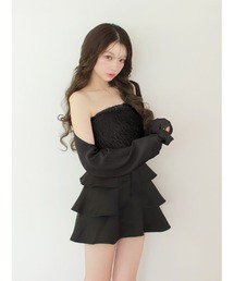 Feather like ensemble tops (eme10442)