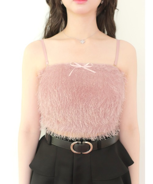 M me eme(エムミーエメ)の「Feather like ensemble tops (eme10442)(アンサンブル・レディース・ブラック・FREE)」の10枚目の写真