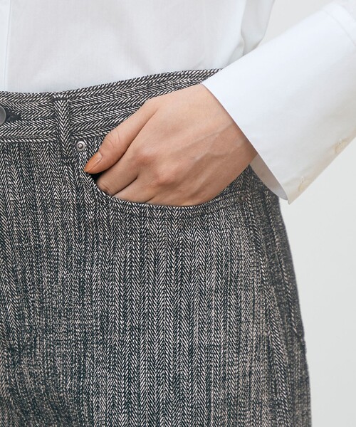 DES PRES(デ・プレ)の「モールヤーンヘリンボーン ワイドパンツ(その他パンツ・レディース・ブラック系その他・32/34/36)」の4枚目の写真