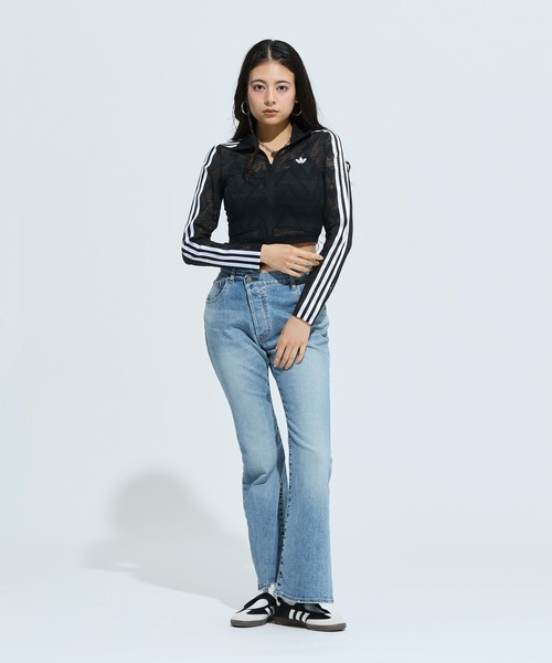 adidas(アディダス)の「ファイヤーバード クラシック レース トラックトップ / ジャージ / トラックジャケット / アディダスオリジナルス adidas Originals(ジャージ・レディース・ブラック・XX-LARGE/LARGE/MEDIUM/SMALL/X-LARGE)」の2枚目の写真