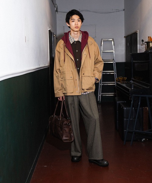 niko and...(ニコアンド)の「フェイクレイヤードモッズコート(モッズコート・メンズ・ネイビー/ベージュ・MEDIUM/LARGE)」の3枚目の写真