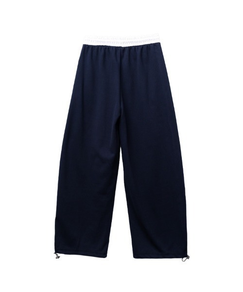 CLOTHY(クロシィ)の「【ラクして今っぽい。】オーバーシルエット ライン入り 配色 バレルパンツ 秋服(スウェットパンツ・レディース・グレー/ネイビー・FREE)」の20枚目の写真