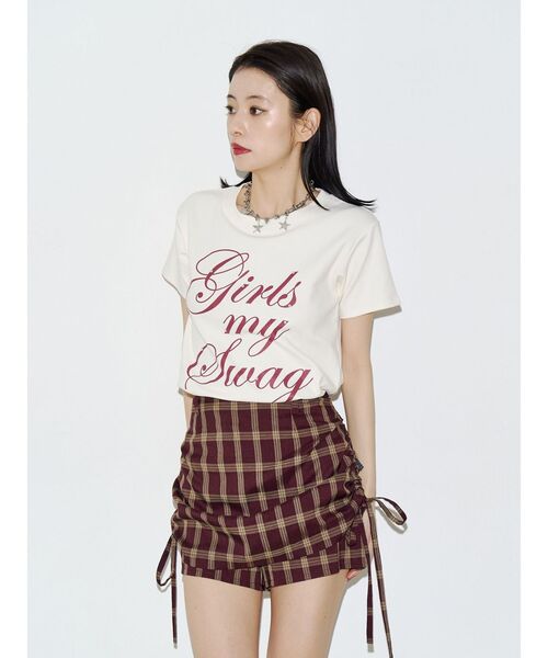 jouetie(ジュエティ)の「ロゴフィットTシャツ(Tシャツ/カットソー・レディース・ブラック/オフホワイト/イエロー・FREE)」の5枚目の写真