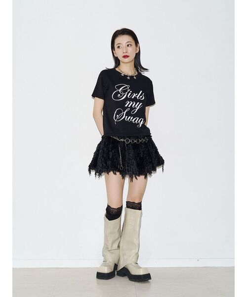 jouetie(ジュエティ)の「ロゴフィットTシャツ(Tシャツ/カットソー・レディース・ブラック/オフホワイト/イエロー・FREE)」の10枚目の写真