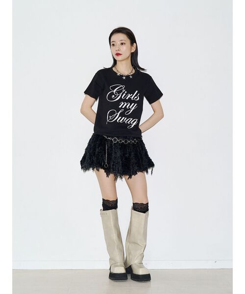 jouetie(ジュエティ)の「ロゴフィットTシャツ(Tシャツ/カットソー・レディース・ブラック/オフホワイト/イエロー・FREE)」の11枚目の写真