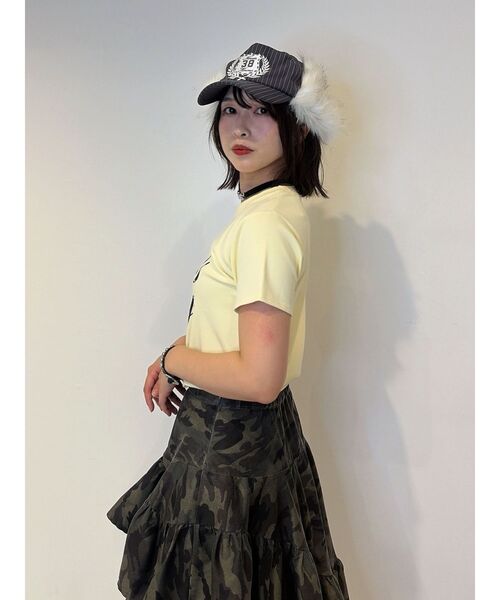 jouetie(ジュエティ)の「ロゴフィットTシャツ(Tシャツ/カットソー・レディース・ブラック/オフホワイト/イエロー・FREE)」の13枚目の写真
