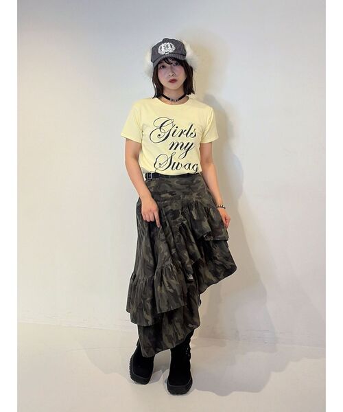 jouetie(ジュエティ)の「ロゴフィットTシャツ(Tシャツ/カットソー・レディース・ブラック/オフホワイト/イエロー・FREE)」の15枚目の写真