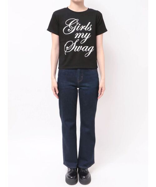 jouetie(ジュエティ)の「ロゴフィットTシャツ(Tシャツ/カットソー・レディース・ブラック/オフホワイト/イエロー・FREE)」の22枚目の写真