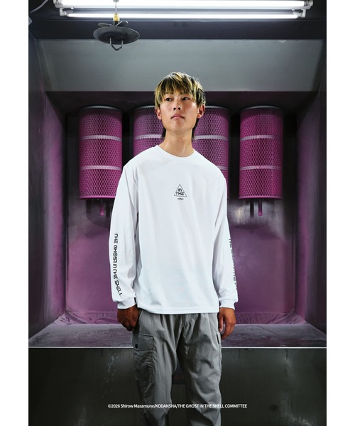 narifuri（ナリフリ）の「narifuri × 攻殻機動隊 THE GHOST IN THE SHELL ドライロングTシャツ（Tシャツ/カットソー・メンズ・ブラック/ホワイト/カーキ・SMALL/MEDIUM/LARGE/X-LARGE）」の4枚目の写真